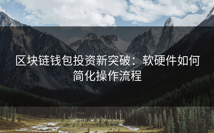 区块链钱包投资新突破：软硬件如何简化操作流程
