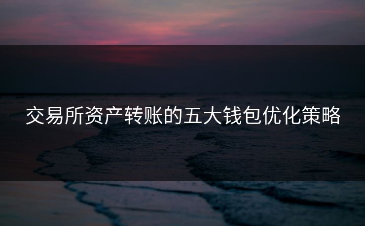 交易所资产转账的五大钱包优化策略
